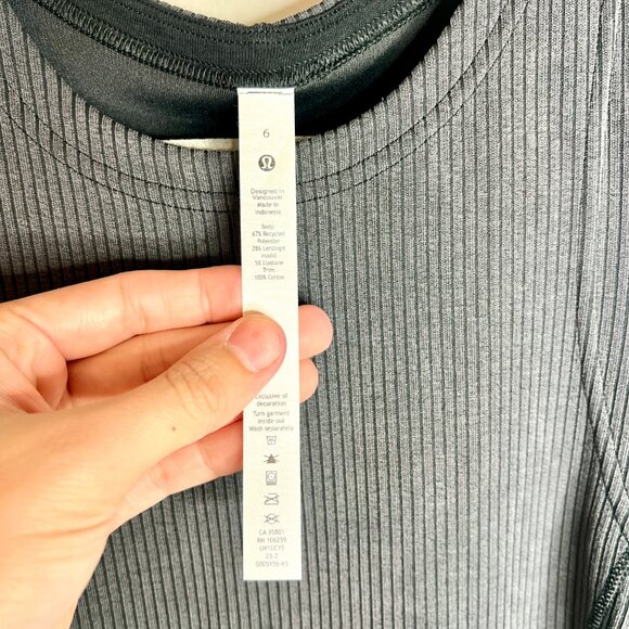 Lululemon Ribbed Softstreme Slim-Fit Tank Dress Athleisure Workout Gorpcore 6 - Picture 4 of 6